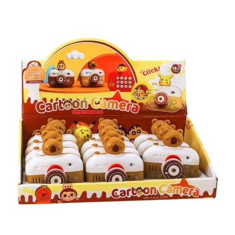 LEAN Toys Aparat Interaktywny Kapibara Projektor Światła Dźwięki Smycz