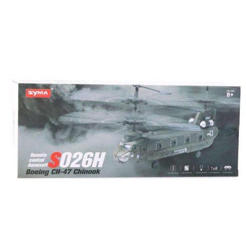 LEAN Toys Helikopter Śmigłowiec Zdalnie Sterowany RC Syma S026H-1 Zielony Khaki