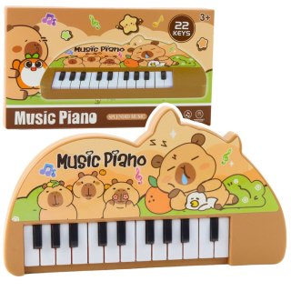 LEAN Toys Pianinko Muzyczne Dla Dzieci Kapibara Mini Keyboard 22 Klawisze