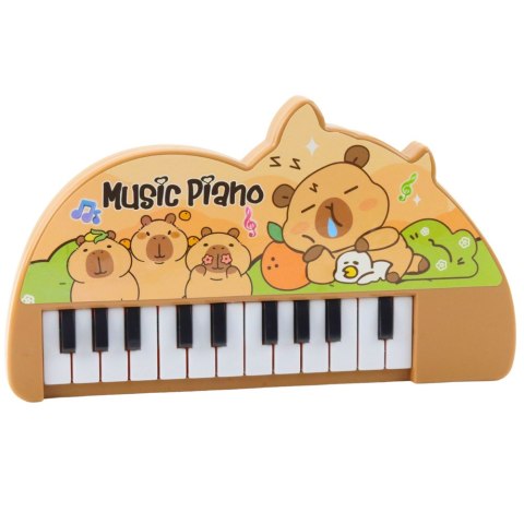LEAN Toys Pianinko Muzyczne Dla Dzieci Kapibara Mini Keyboard 22 Klawisze