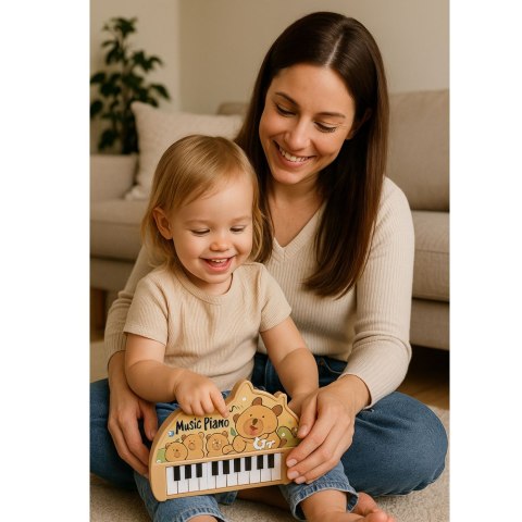 LEAN Toys Pianinko Muzyczne Dla Dzieci Kapibara Mini Keyboard 22 Klawisze
