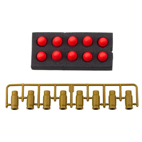 LEAN Toys Pistolet Zabawkowy Naboje Piankowe Amunicja Łuski Biały