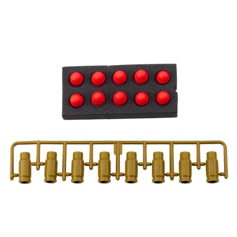 LEAN Toys Pistolet Zabawkowy Naboje Piankowe Amunicja Łuski Zielony