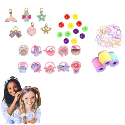 LEAN Toys Zestaw Kreatywny DIY Do Robienia Opasek Jednorożce Ozdoby Błyszczące