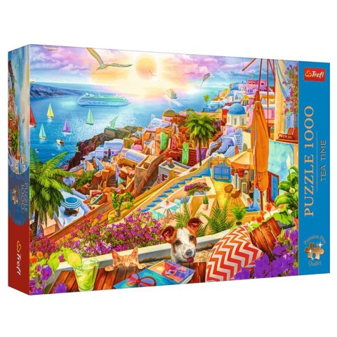 Trefl Puzzle Puzzle - 1000 Premium Plus - Tea Time: Z wizytą na Santorini - Trefl 10842