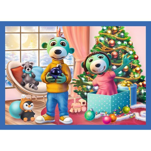 Trefl Puzzle Puzzle - 4w1 (12, 15, 20, 24) - U Treflików pada śnieg - Rodzina Trefilków - Trefl 34657