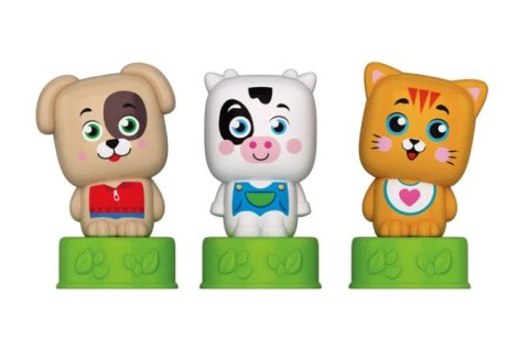 Clementoni Clemmy Słodkie Zwierzaki Kotek Piesek Krówka Klocki Książeczka Clementoni 17849