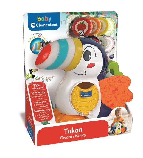 Clementoni Zabawka Interaktywna Tukan Adrian Owoce i Kolory Sorter Żetony Język Polski Clementoni 50383