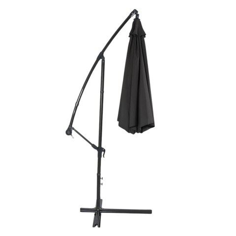 LEAN Parasol Ogrodowy Boczny Z Regulacją Pochyłu Pokrowiec 350 x 250cm Antracyt