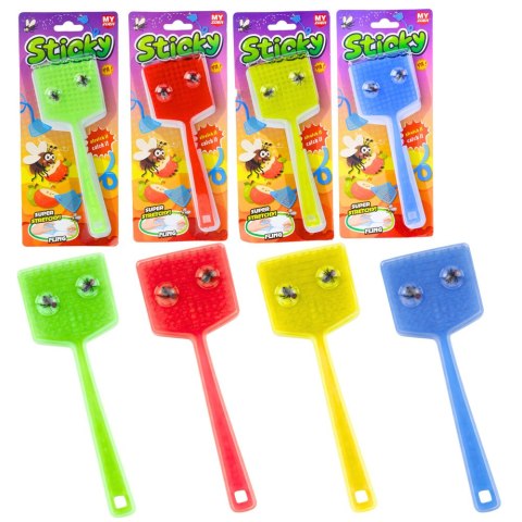 LEAN TOYS Gumowa Łapka Dla Dzieci Zabawkowa Sztuczne Muchy Mix