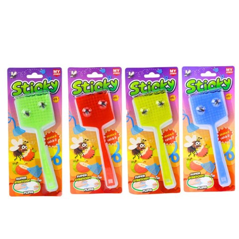 LEAN TOYS Gumowa Łapka Dla Dzieci Zabawkowa Sztuczne Muchy Mix