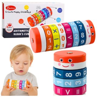 LEAN Toys Edukacyjny Walec Matematyczny Dla Dzieci Układanka Nuka Liczenia