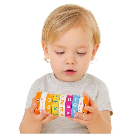 LEAN Toys Edukacyjny Walec Matematyczny Dla Dzieci Układanka Nuka Liczenia