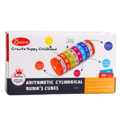 LEAN Toys Edukacyjny Walec Matematyczny Dla Dzieci Układanka Nuka Liczenia