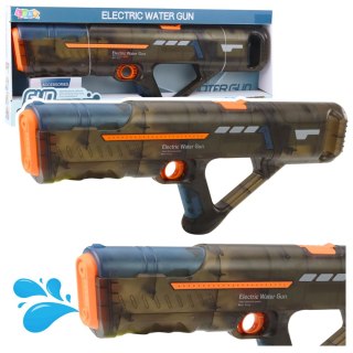 LEAN Toys Elektryczny Pistolet Karabin Na Wodę Akumulator Przeźroczysty Czarny 55 cm