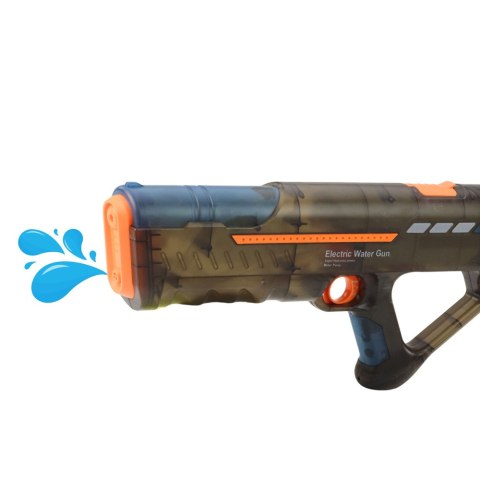 LEAN Toys Elektryczny Pistolet Karabin Na Wodę Akumulator Przeźroczysty Czarny 55 cm