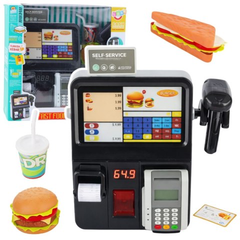 LEAN Toys Kasa Sklepowa Samoobsługowa Terminal Skaner Światła Dźwięki