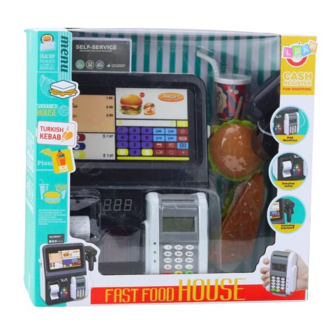 LEAN Toys Kasa Sklepowa Samoobsługowa Terminal Skaner Światła Dźwięki