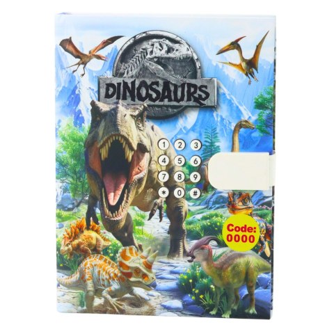 LEAN Toys Pamiętnik Notatnik Na Kod Dinozaury Melodie Kolorowe Strony