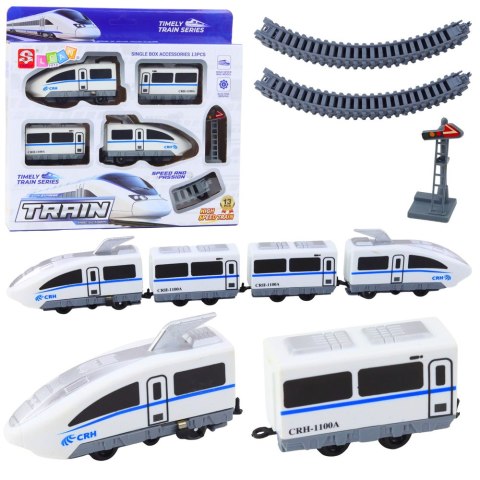 LEAN Toys Pociąg Pośpieszny Elektryczny City Express Kolejka Tory 13 el.