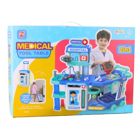 LEAN Toys Zestaw Lekarski Szpital W Walizce 2w1 Światła Dźwięki Akcesoria
