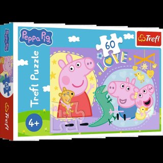 Trefl Puzzle Puzzle - 60 - Szczęśliwa świnka - Świnka Peppa - Trefl 17414