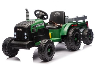 LEAN CARS Traktor Na Akumulator CH9959B Z Przyczepą Ciemno Zielony 24V