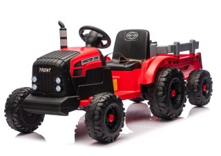 LEAN CARS Traktor Na Akumulator CH9959B Z Przyczepą Czerwony 24V