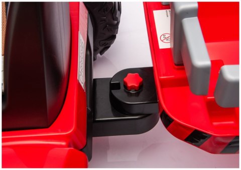 LEAN CARS Traktor Na Akumulator CH9959B Z Przyczepą Czerwony 24V