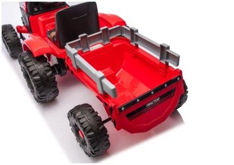 LEAN CARS Traktor Na Akumulator CH9959B Z Przyczepą Czerwony 24V