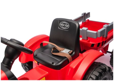 LEAN CARS Traktor Na Akumulator CH9959B Z Przyczepą Czerwony 24V