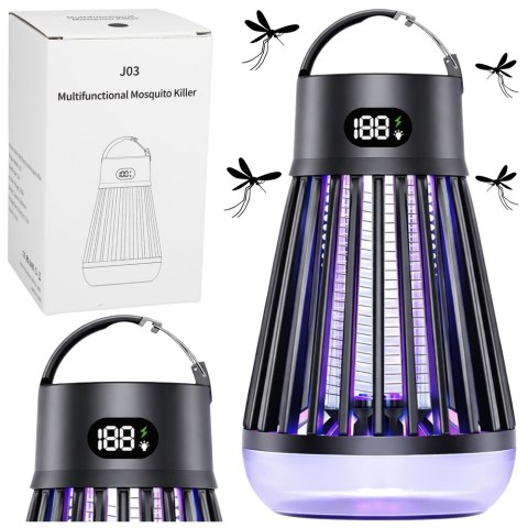 LEAN Elektryczna Lampka Owadobójcza Na Komary Światło UV Czarna