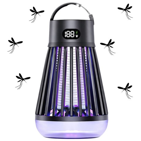 LEAN Elektryczna Lampka Owadobójcza Na Komary Światło UV Czarna