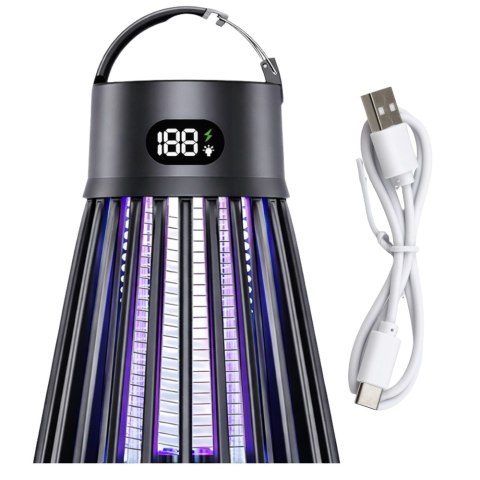 LEAN Elektryczna Lampka Owadobójcza Na Komary Światło UV Czarna