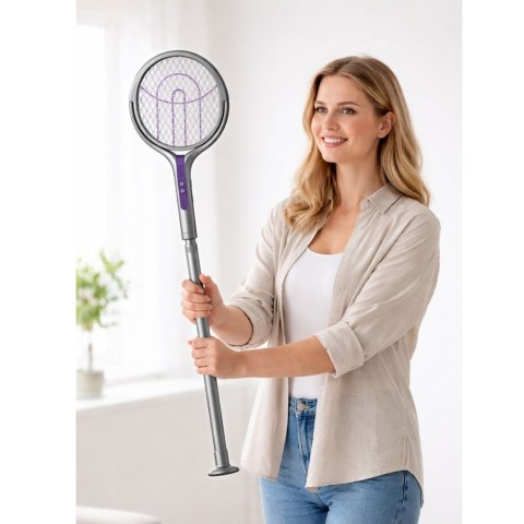 LEAN Rakieta Owadobójcza Elektryczna Teleskopowa 2w1 Lampa Na Muchy Komary