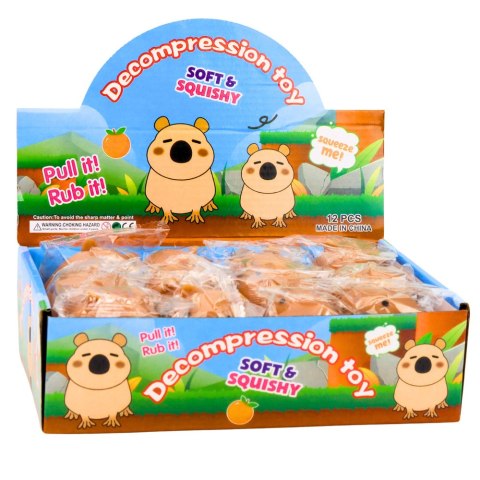 LEAN TOYS Gniotek Antystresowy Kapibara Miękki Squishy Brązowa 7 cm