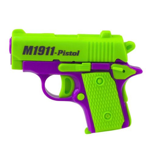 LEAN TOYS Mini Pistolet Zabawkowy Dla Dzieci 8 Nabojów Magazynek 12,5 x 8,5 cm Mix
