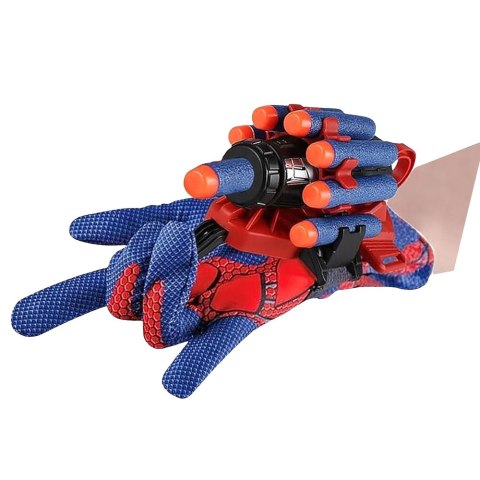 LEAN TOYS Rękawica Z Wyrzutnią Na Strzałki Piankowe Spider Dla Dzieci 10szt.