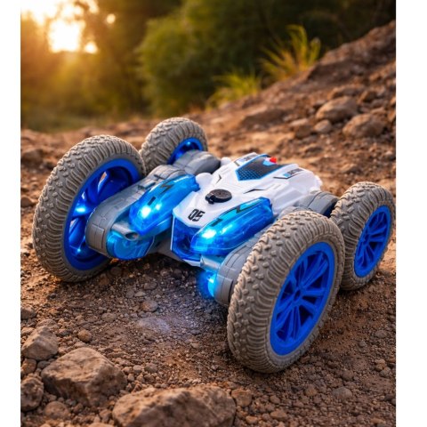 LEAN Toys Autko Kaskaderskie Zdalnie Sterowane RC Światła Dym Drift 360° Niebieski