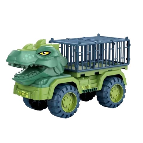 LEAN Toys Auto Transporter Ciężarówka Dinozaury Figurki Zielony 15 szt.