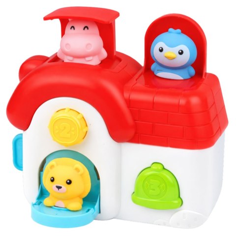 LEAN Toys Domek Interaktywny Edukacyjny Dla Malucha Wyskakujące Zwierzątka