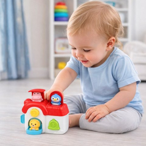 LEAN Toys Domek Interaktywny Edukacyjny Dla Malucha Wyskakujące Zwierzątka