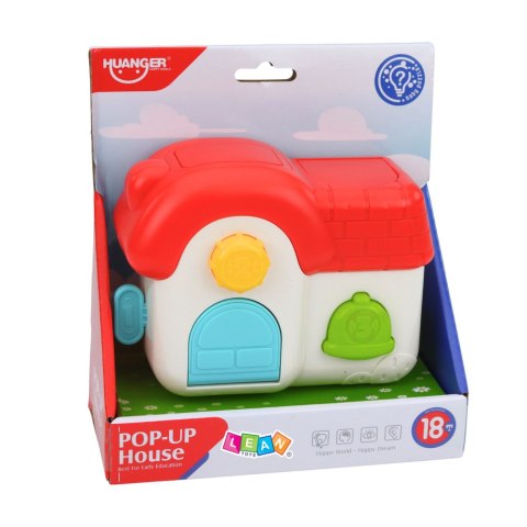 LEAN Toys Domek Interaktywny Edukacyjny Dla Malucha Wyskakujące Zwierzątka