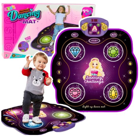 LEAN Toys Interaktywna Mata Taneczna Muzyczna Dla Dzieci z Bluetooth 9 Poziomów Gry