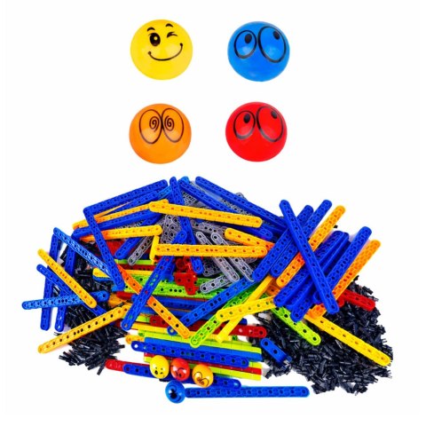 LEAN Toys Klocki Konstrukcyjne Edukacyjne Tor Zjeżdżalnia Dla Kulek Kolorowy 550 el.