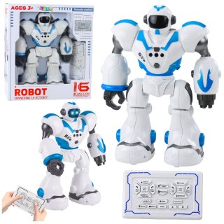 LEAN Toys Robot Interaktywny Zdalnie Sterowany RC 16 Funkcji Światła Dźwięki Niebieski