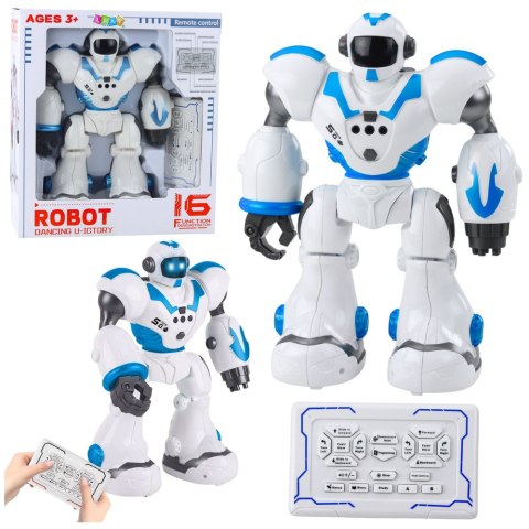 LEAN Toys Robot Interaktywny Zdalnie Sterowany RC 16 Funkcji Światła Dźwięki Niebieski