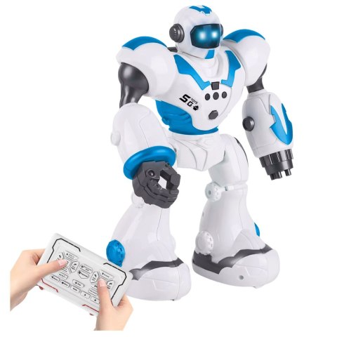 LEAN Toys Robot Interaktywny Zdalnie Sterowany RC 16 Funkcji Światła Dźwięki Niebieski