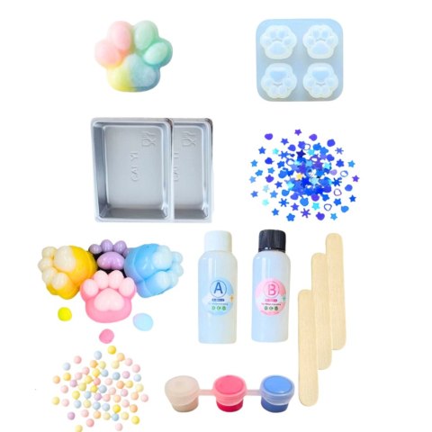 LEAN Toys Zestaw Kreatywny DIY Do Tworzenia Gniotków Gniotek Kocia Łapka