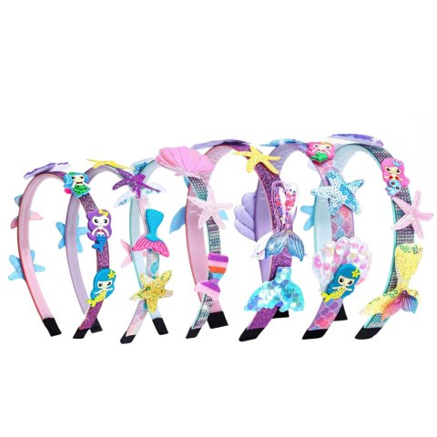 LEAN Toys Zestaw Kreatywny DIY Do Tworzenia Opasek Do Włosów Muszelki Syrenka